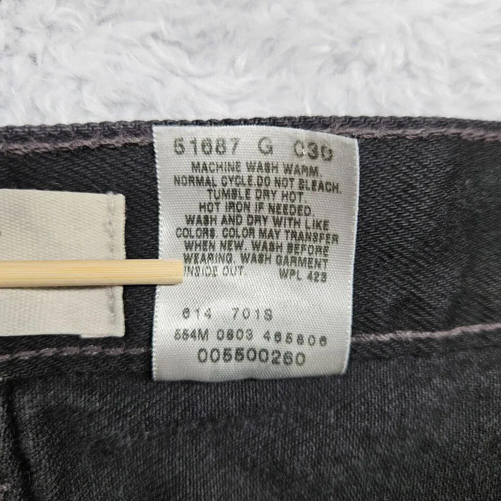 Levi's Mens Black 550 Jeans Relaxed 40x32 Made In USA Casual Neutral
